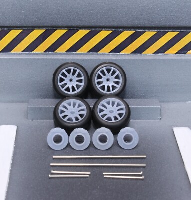 1/64 3D PRINTED FOR HOT WHEELS CUSTOMS - UNPAINTED - WHEELS TYRES DISCS AXLES