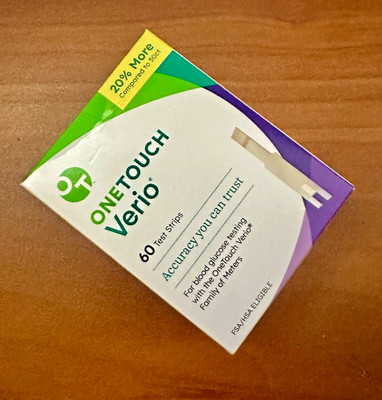 60ct One Touch Verio Test Strips Retail  Special $$$$ Sealed Brand New