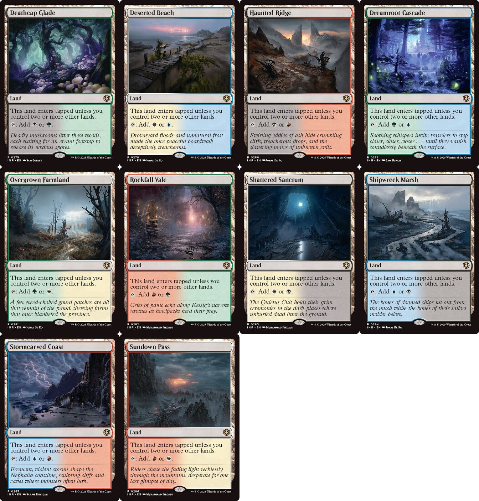 EDH DUAL LAND Set of 10 mtg Innistrad Remastered Shattered EDH DUAL LAND Set of 10 mtg Innistrad Remastered Shattered