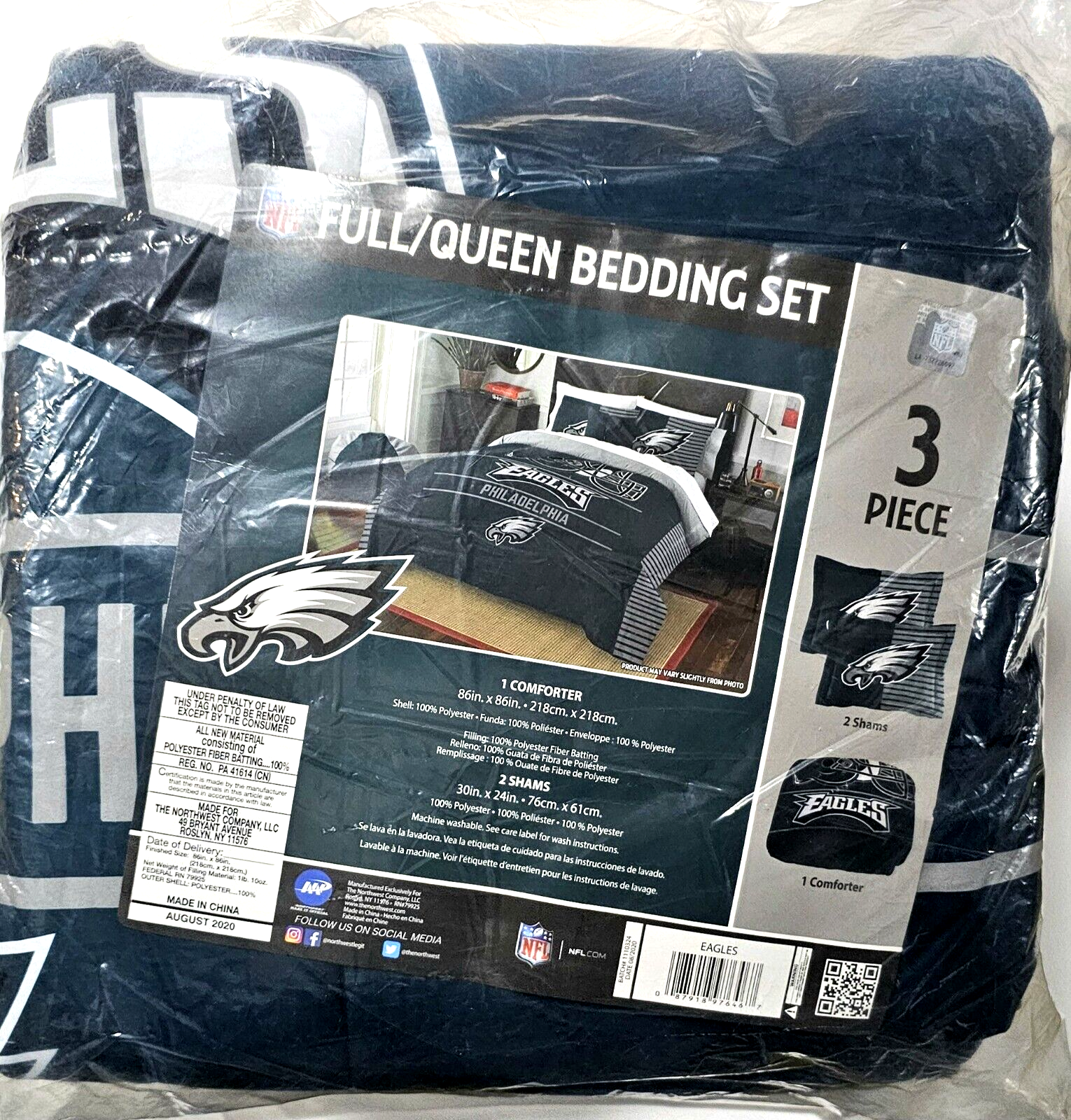 Comforter 86x86in 2 Shams