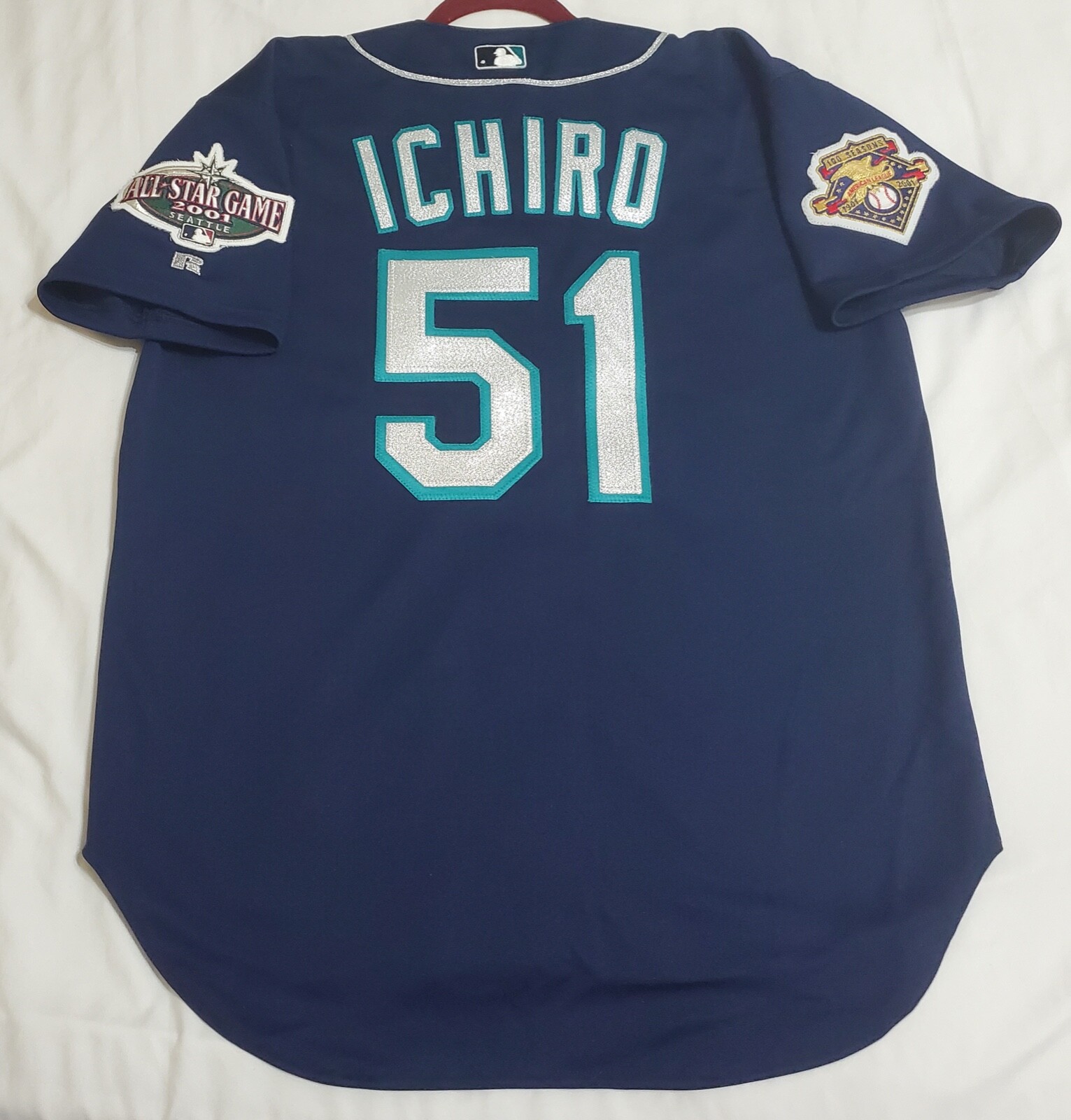 Authentic RUSSELL ATHLETIC 40 MEDIUM ICHIRO SUZUKI SEATTLE