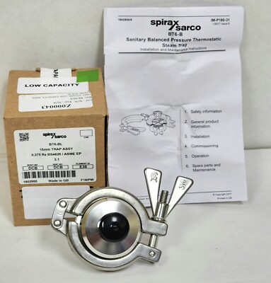 NEW Spirax 1802955 BT6-BL 15mm Steam Trap w/ 1/2'' Clamp Connection DCB/DCB/E30
