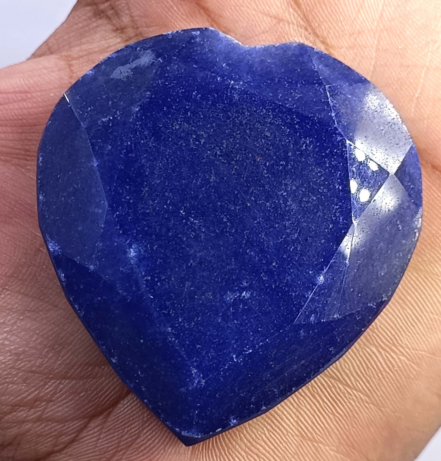 302 Ct Natural African Blue Sapphire Heart Shape Opaque EGL Loose Gemstone 6JHV