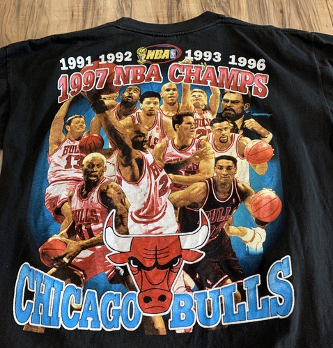 Vintage 1997 Chicago Bulls Bootleg Rap Tee T-Shirt Size Men’s Large