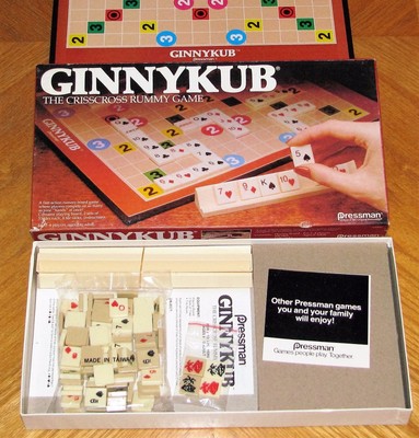 Vintage 1983 GINNYKUB Crisscross Rummy Game - New in Open Box 