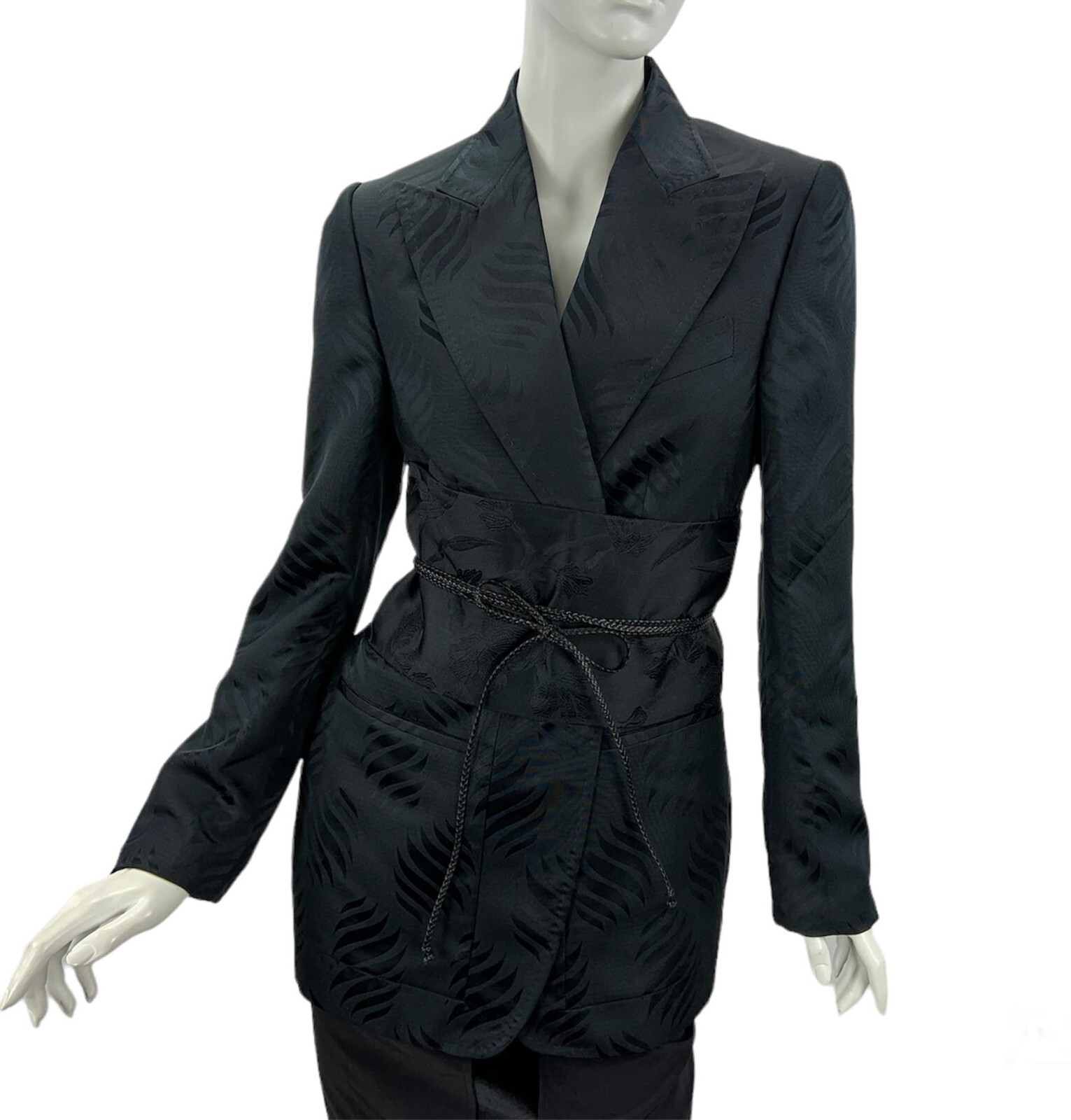 New Tom Ford for Gucci F/W 2002 Black Silk Kimono Jacket New Tom Ford for Gucci F/W 2002 Black Silk Kimono Jacket