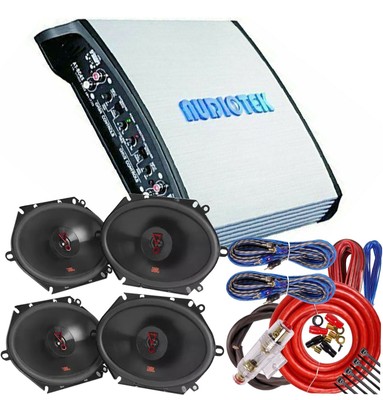 4x JBL Pro 6x8'' / 5X7'' 500W Car Speakers + Audiotek 4CH  1000W Amplifier & Kit