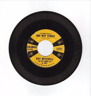 Guy Mitchell--(I'm Walking Down A One Way Street--1957 Vinyl 45