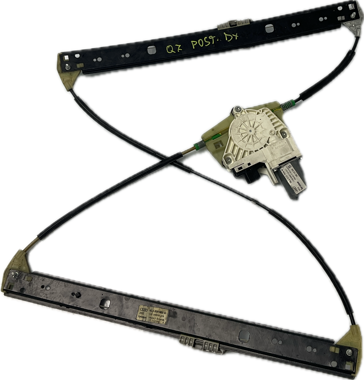 Alzavetro alzacristalli posteriore destro AUDI Q7 2012 4L0839462A 4L0959802B