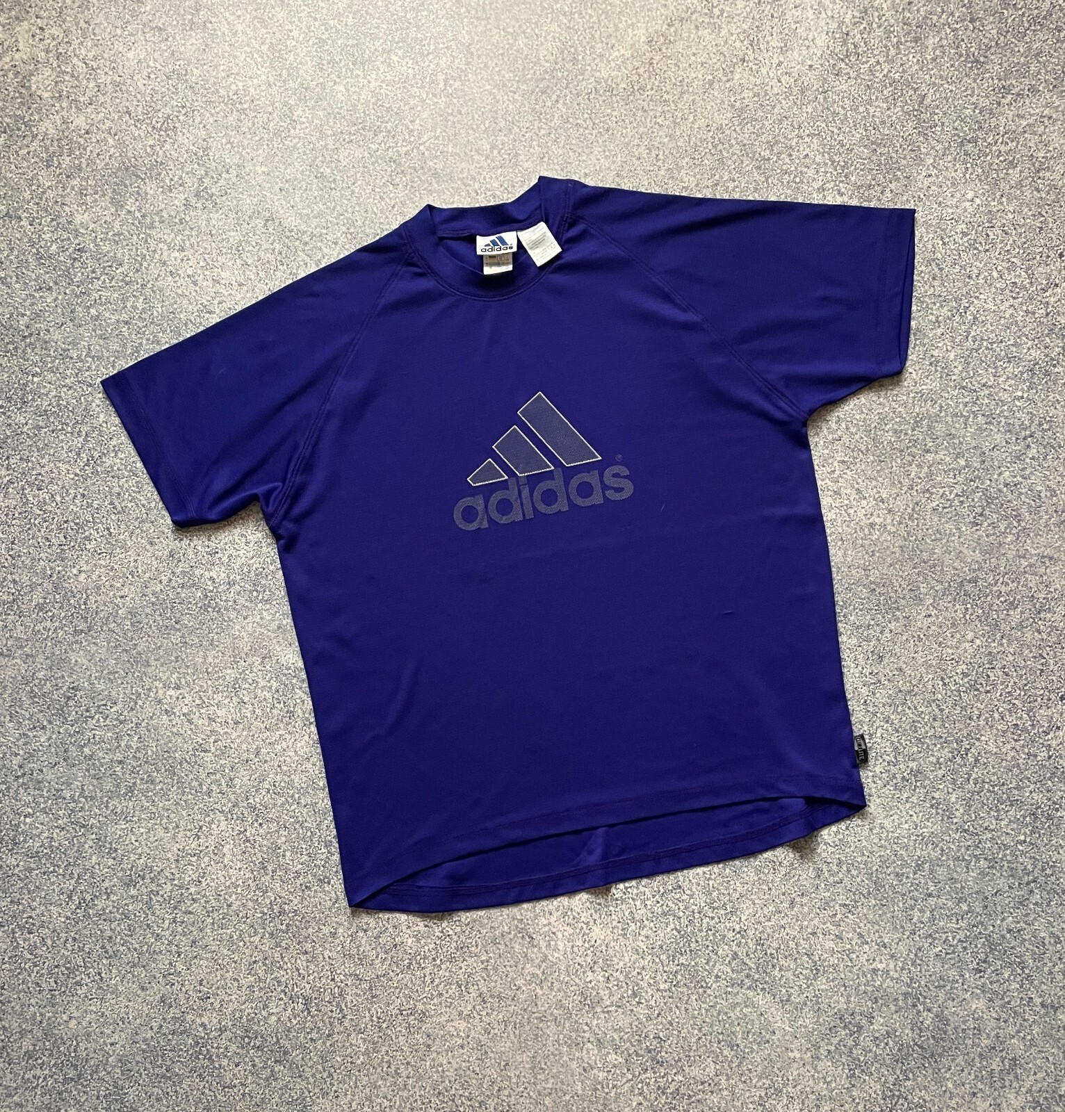 Vintage Adidas Equipment 90s Big Logo Jersey T-Shirt Purple SZ Mens L $ 57
