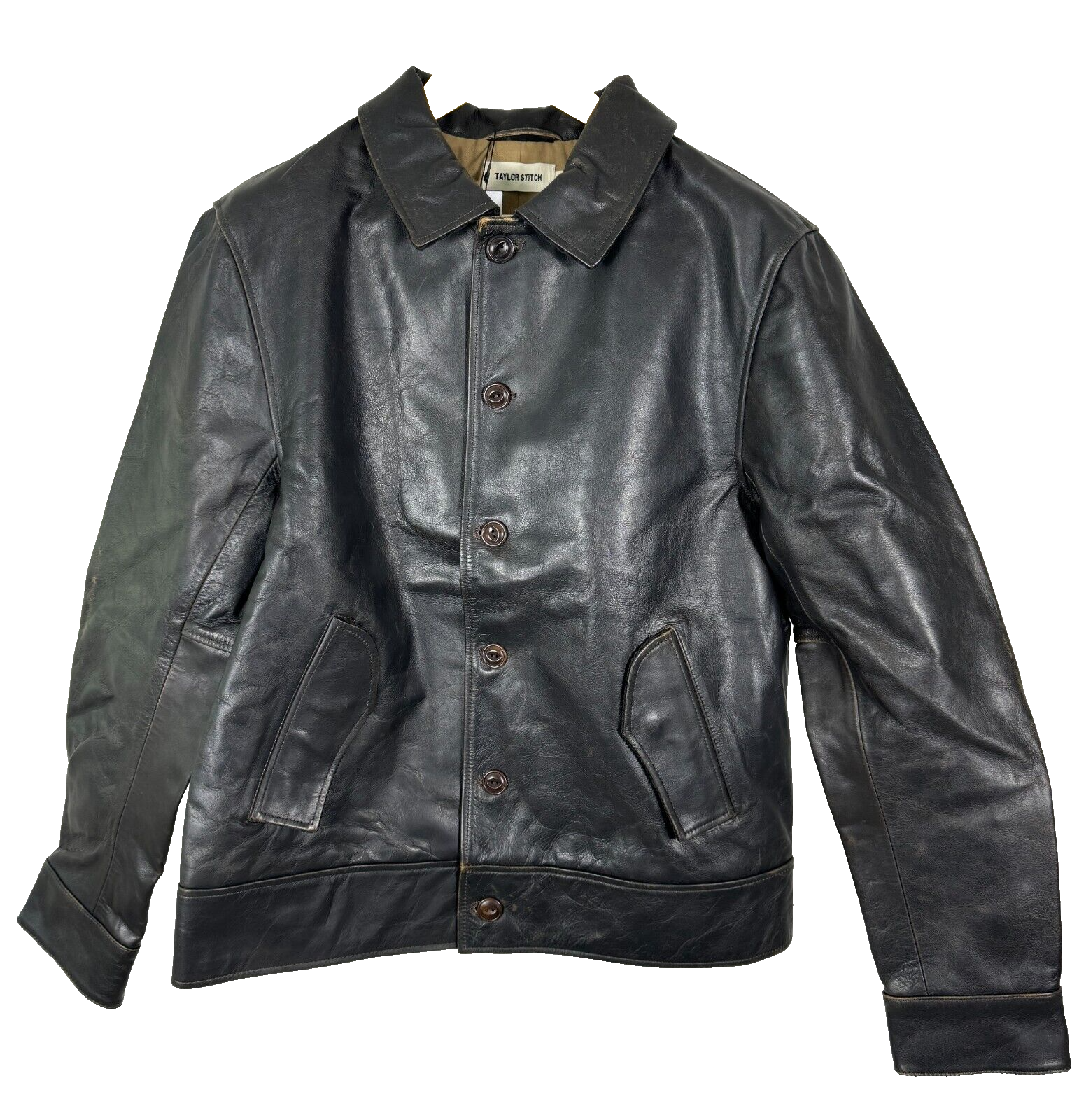 Pre-owned Taylor Stitch The Cuyama Jacket In Cola Leather, M-40, Msrp $998
