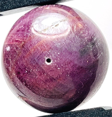 Smooth Ruby Gemstone Bead Pendant Size 21mm x 17mm VTG with Beautiful Coloring