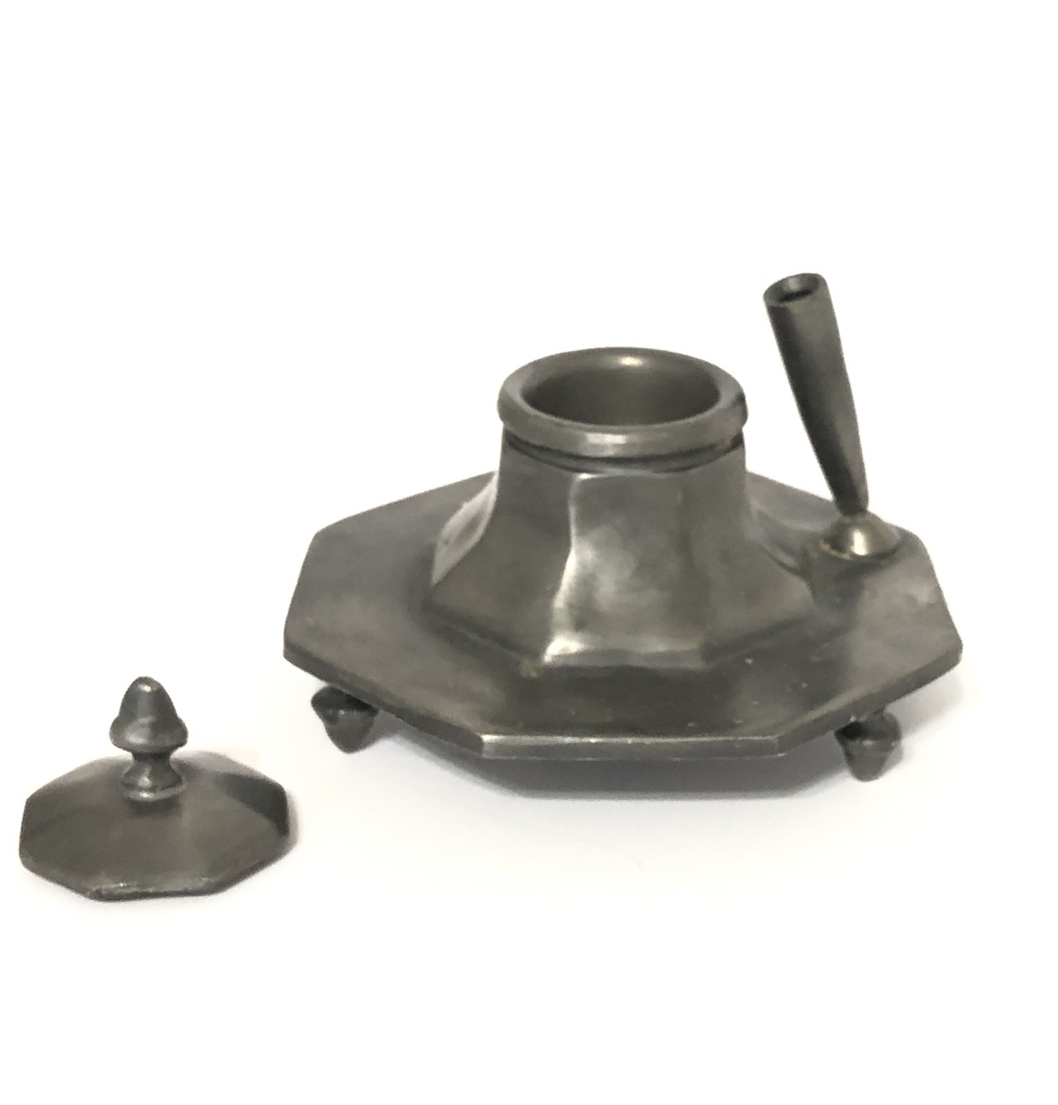 Vintage Ink Well Pen Holder Marked on Bottom Sintra 95%sn Logo mark ~ No Pen