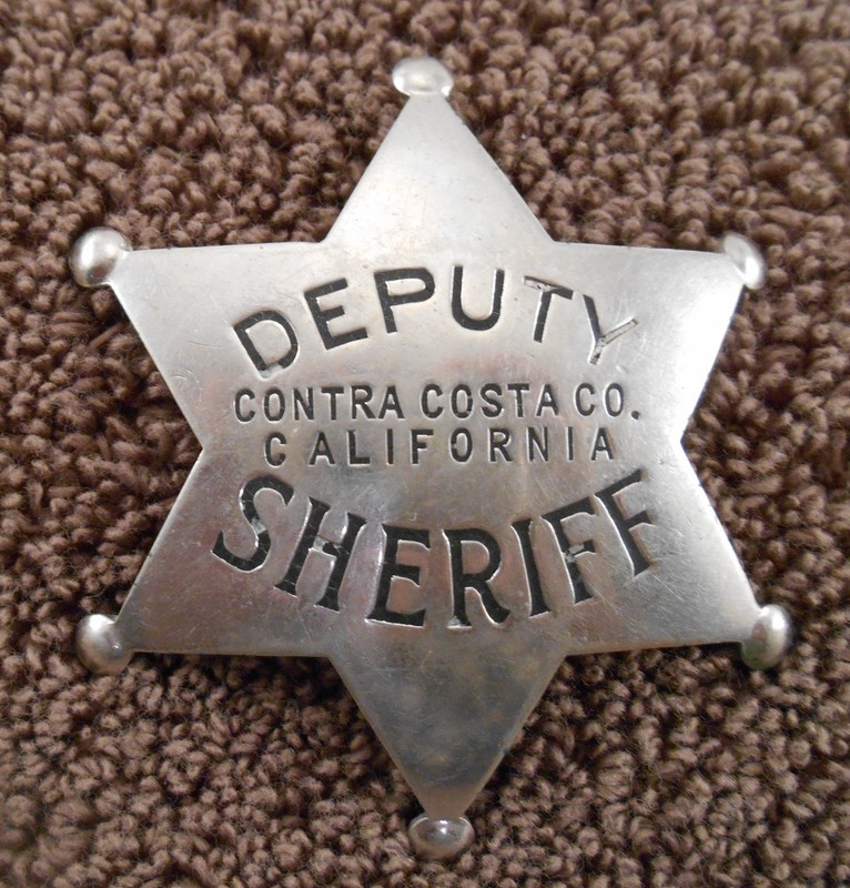 Early Ed Jones & Co. Obsolete Contra Costa Co., California Deputy Sheriff Badge