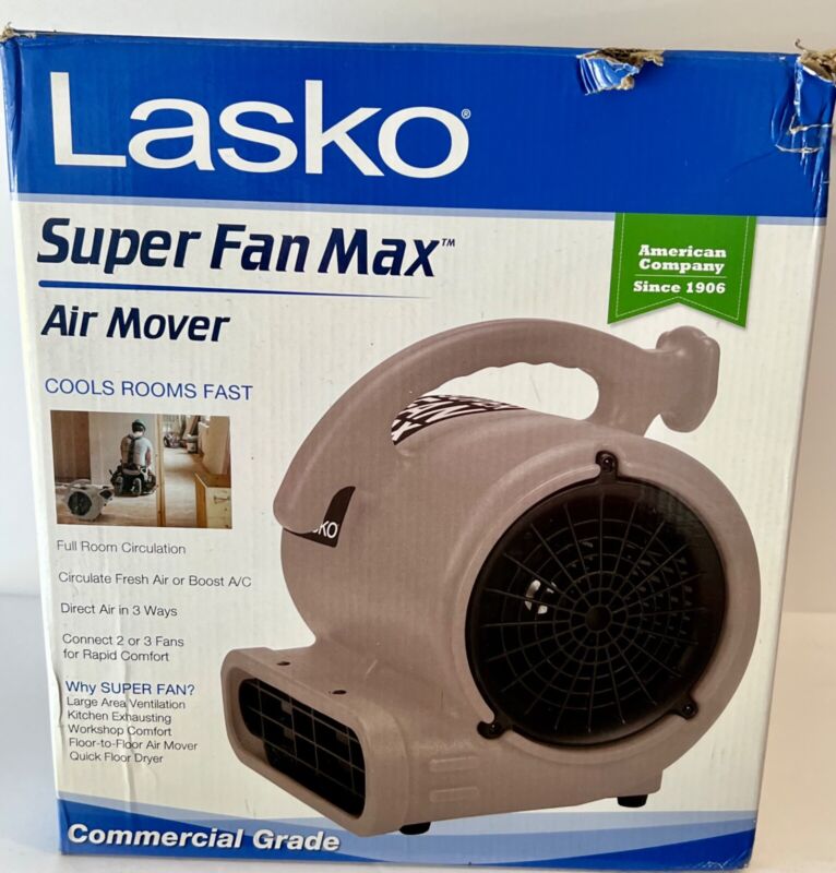 Lasko Super Fan Max Air Mover Full Room Circulation 3 Speed 2 outlet 110v.NEW
