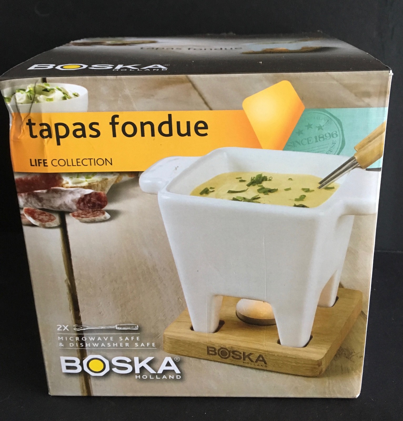 Bosky Holland Cheese-Chocolate Fondue Ceramic White Collection