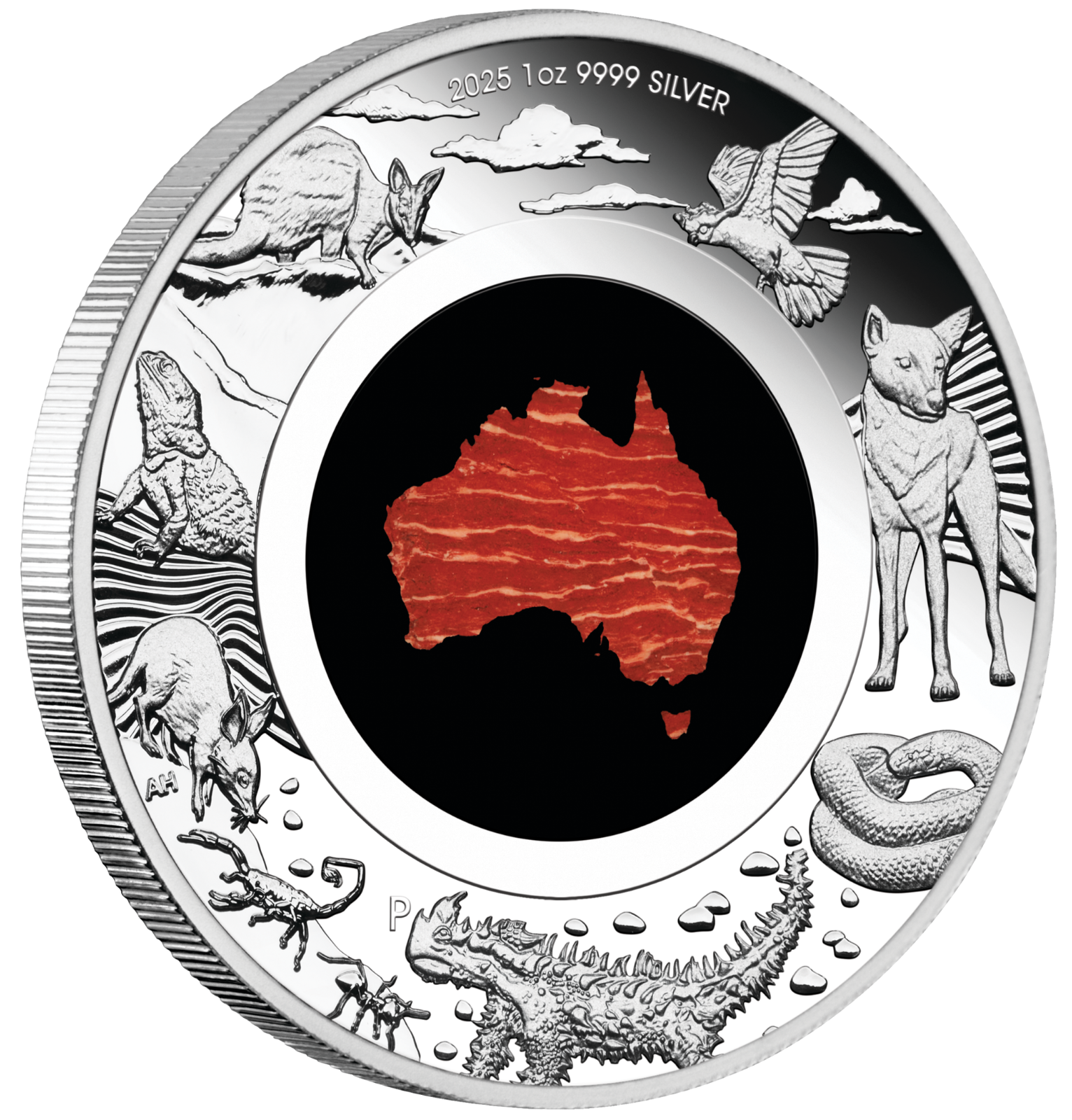 Australian 2025 1oz Silver Proof $1 Snakeskin Jasper Coin