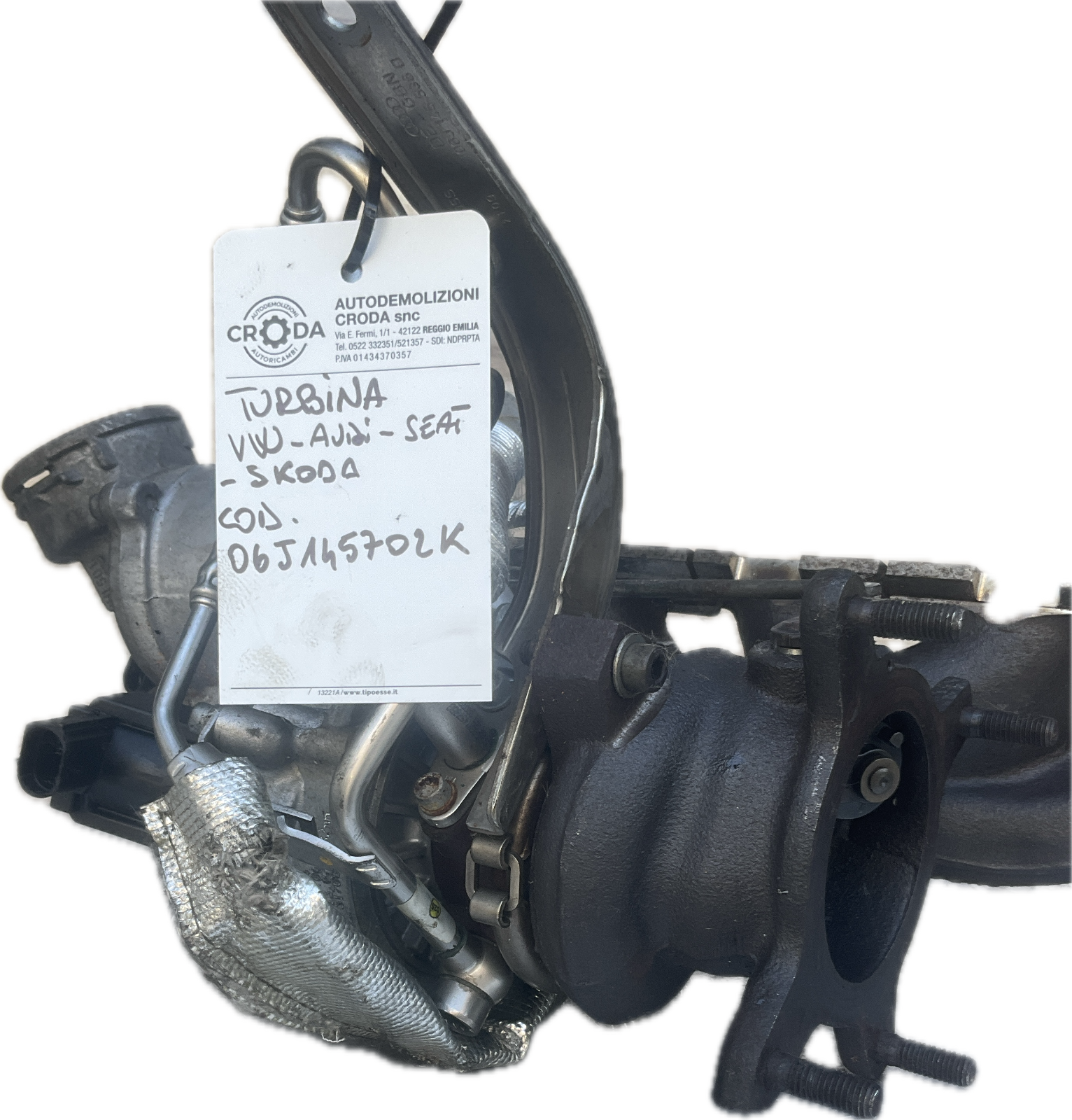 Turbo turbina per VOLKSWAGEN SEAT SKODA AUDI codice ricambio: 06J145702K