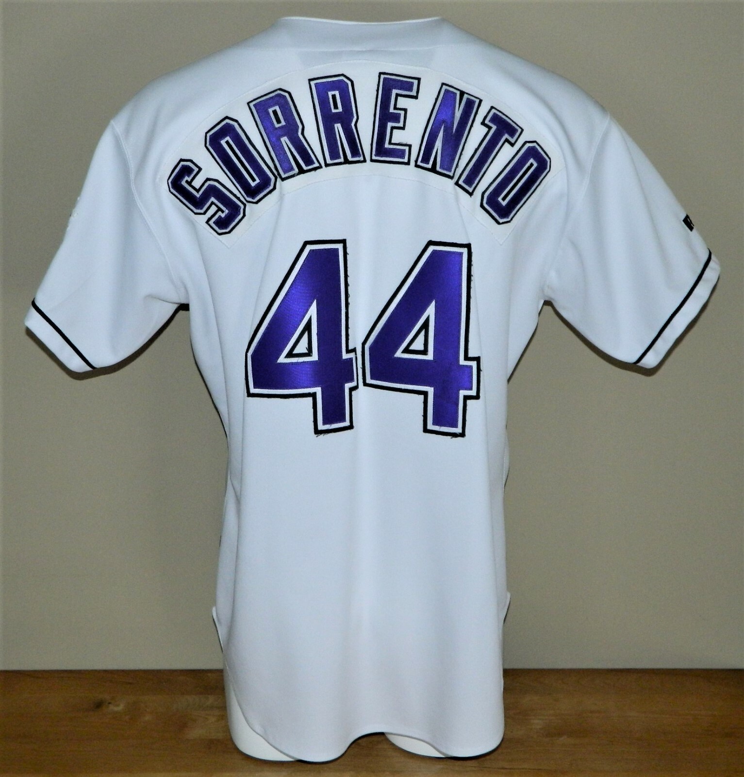 1998 Paul Sorrento Game Worn Tampa Bay Devil Rays Home Inaugural Jersey #44