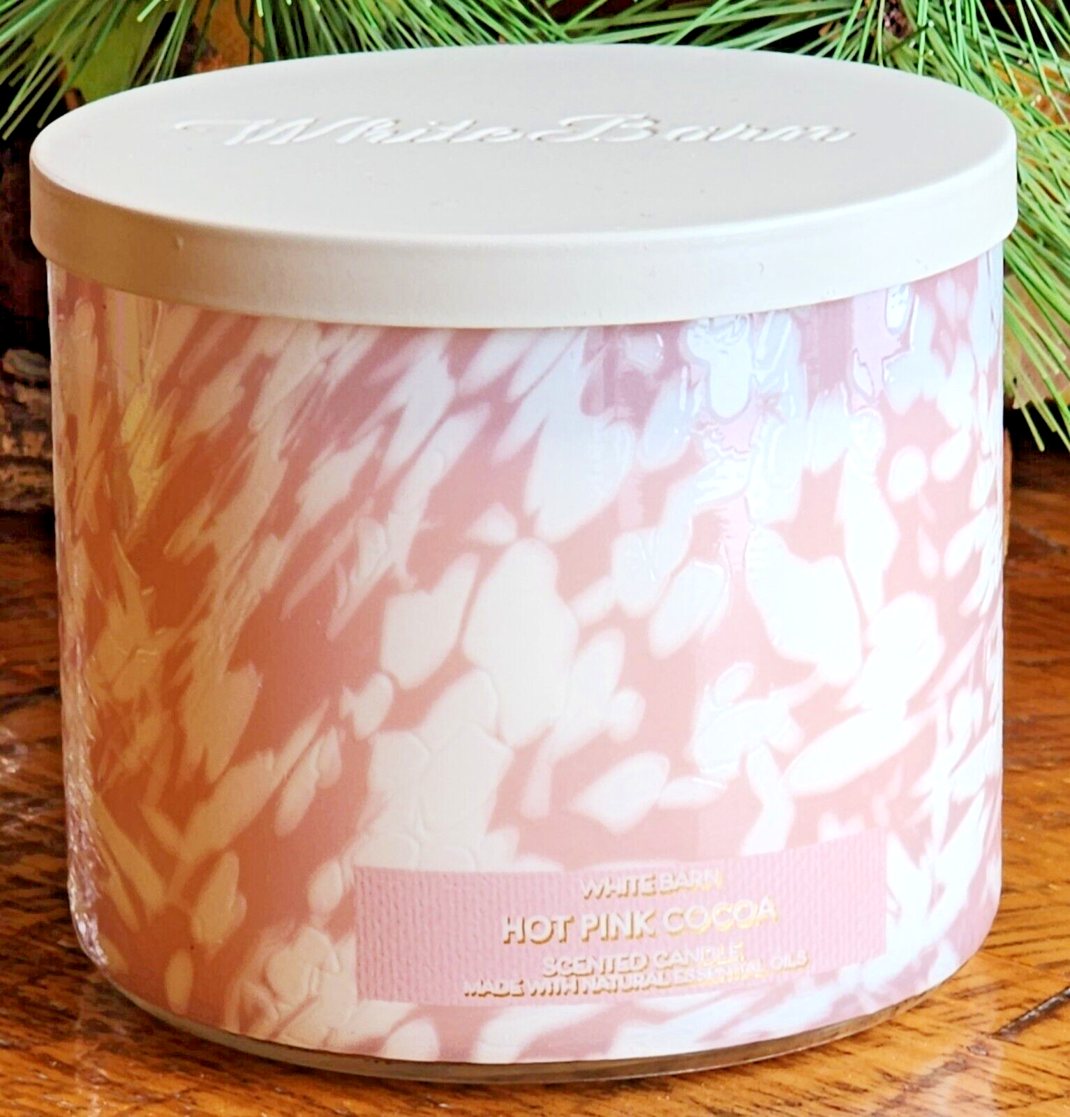 WINTER~🩷PINK HOT COCOA~3 Wicks Bath Body Works BOX~SHIPS
