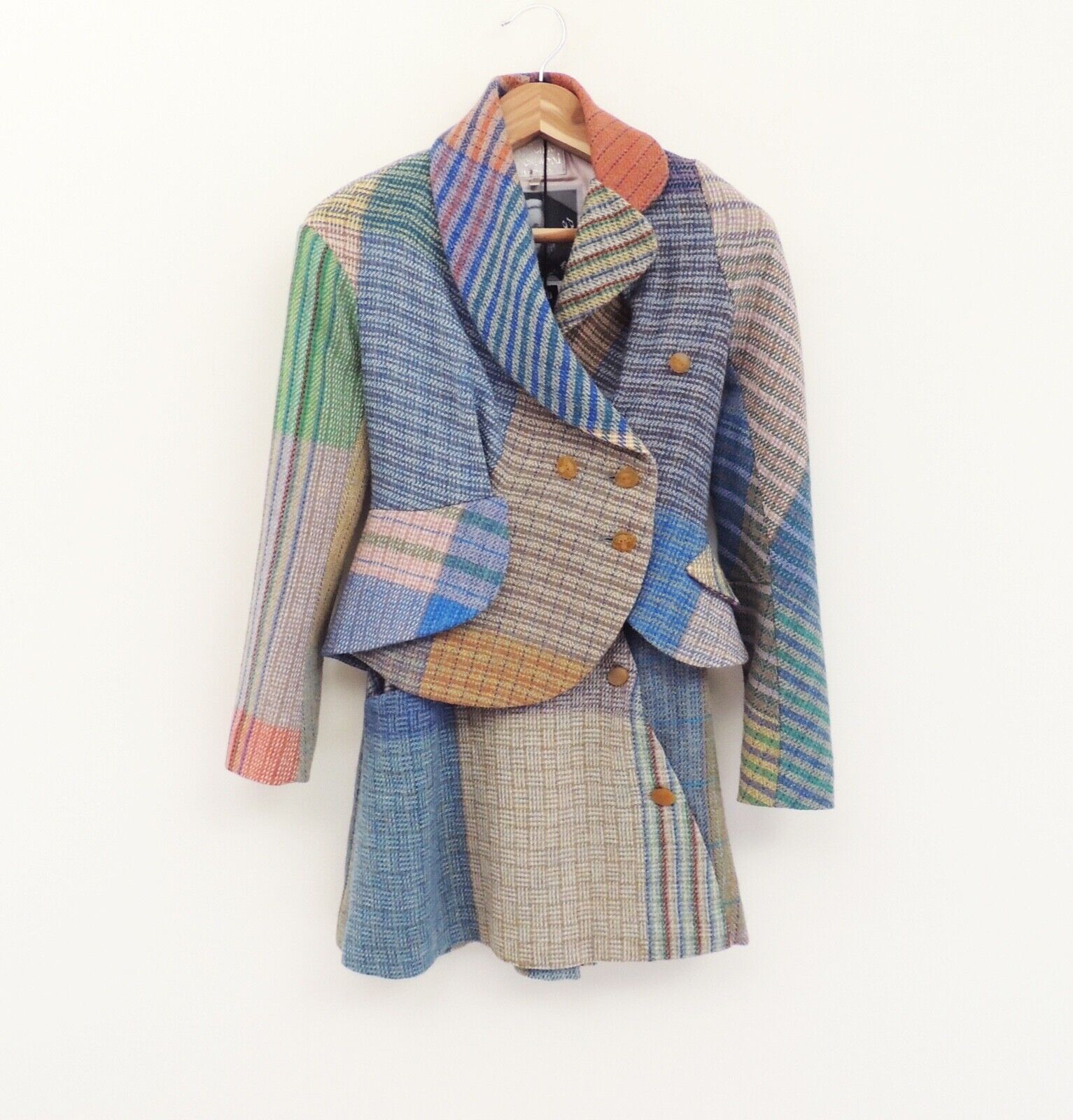 VIVIENNE WESTWOOD 1996 Blanket tweed windy Bettina jacket VIVIENNE WESTWOOD 1996 Blanket tweed windy Bettina jacket