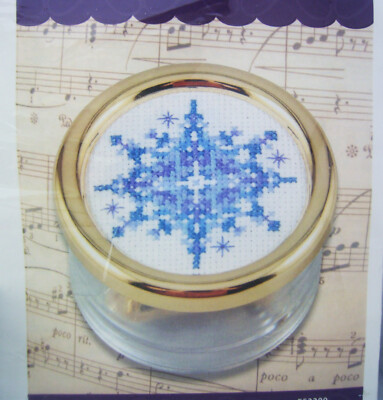  NEW kit - Music Box with Snowflake - cross stitch - Herrschners - Jingle Bells 