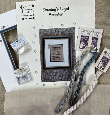 Dreams of Stitches  Evening s Light Sampler  Kit 2001 NEW