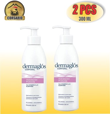 DERMAGLOS Deep Hydration Body Emulsion with Vitamin E and Allantoin 300 Ml-X 2