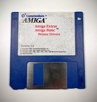 COMMODORE AMIGA EXTRAS 1.3; AMIGA BASIC; PRINTER DRIVERS