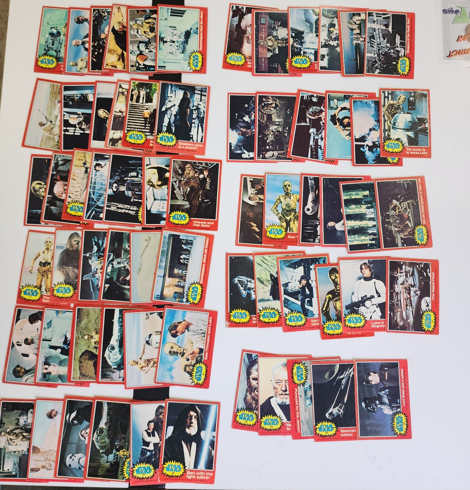 1977年製!STAR WARSカード·9枚セット② 1977 Topps Star Wars Red Border Series 2 Partial Trading