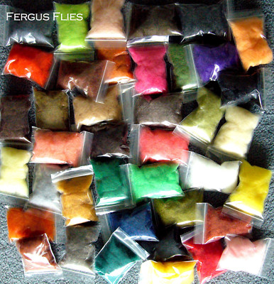 Worldwide! 40 Bags Antron Sparkle Dubbing plus 3 Dubbing Boxes