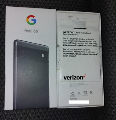 Google Pixel 6A 128GB 6GB RAM Locked To Verizon Prepaid Service GA02998-US NEW