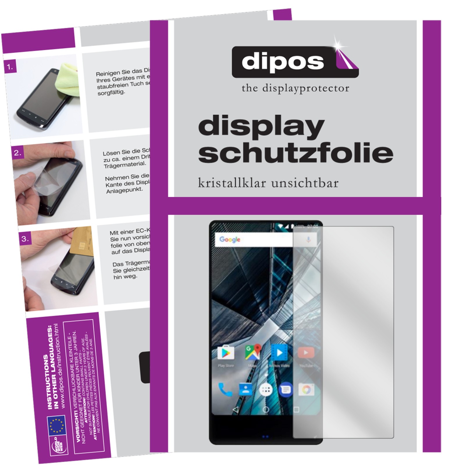 Dipos 6X Pellicola Protettiva Crystal Clear Per Archos Sense 47X - Anti Graffio, Made In Germany
