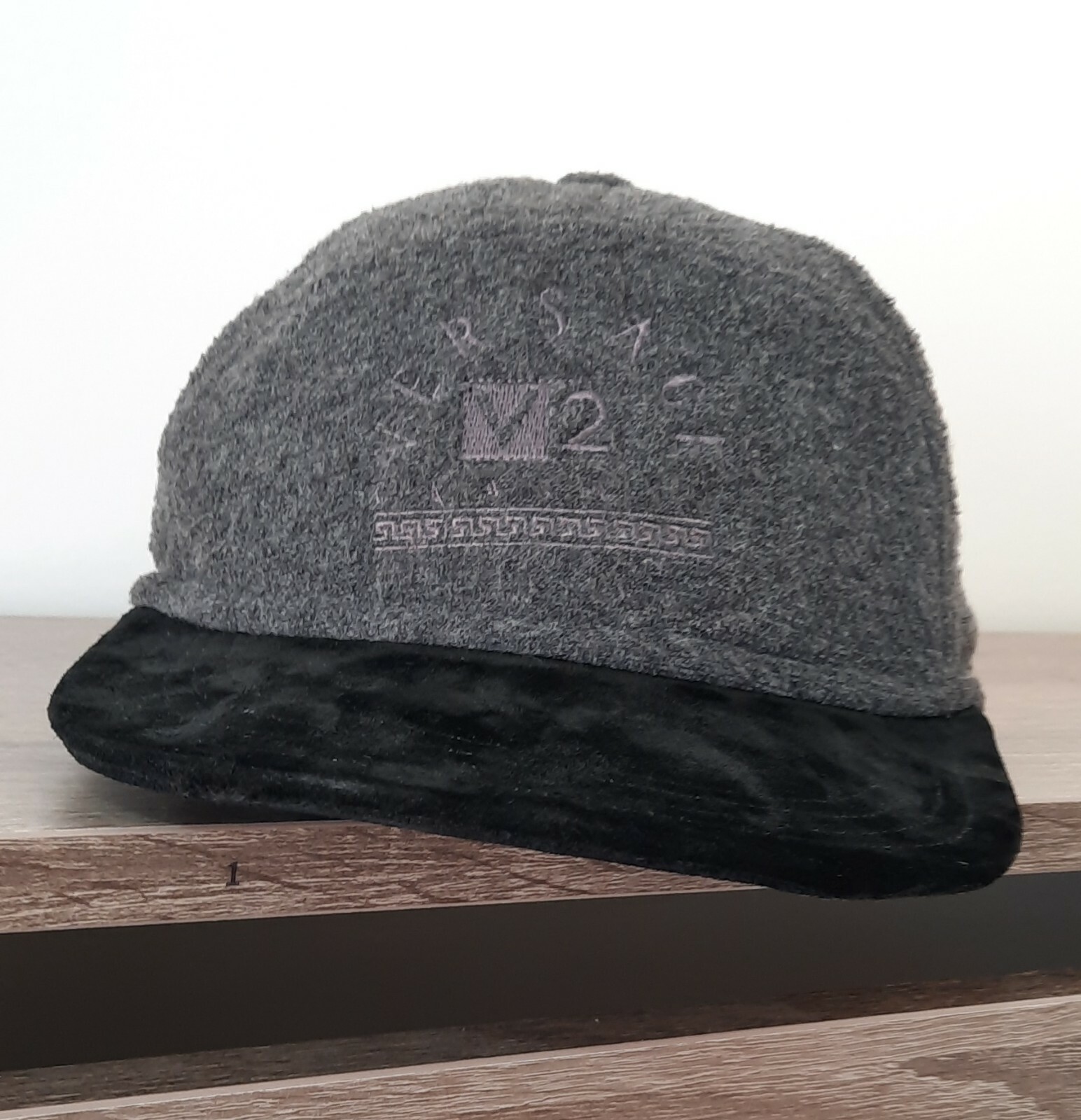 Rare Vintage versace V2 panel hat suede leather & polyester Rare Vintage versace V2 panel hat suede leather & polyester