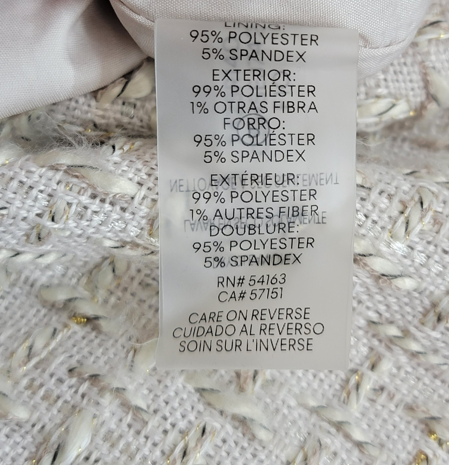Calvin Klein Petite Tonal Tweed Pencil Skirt Women's 4P Nomad Multi Back Zip - Picture 14 of 16