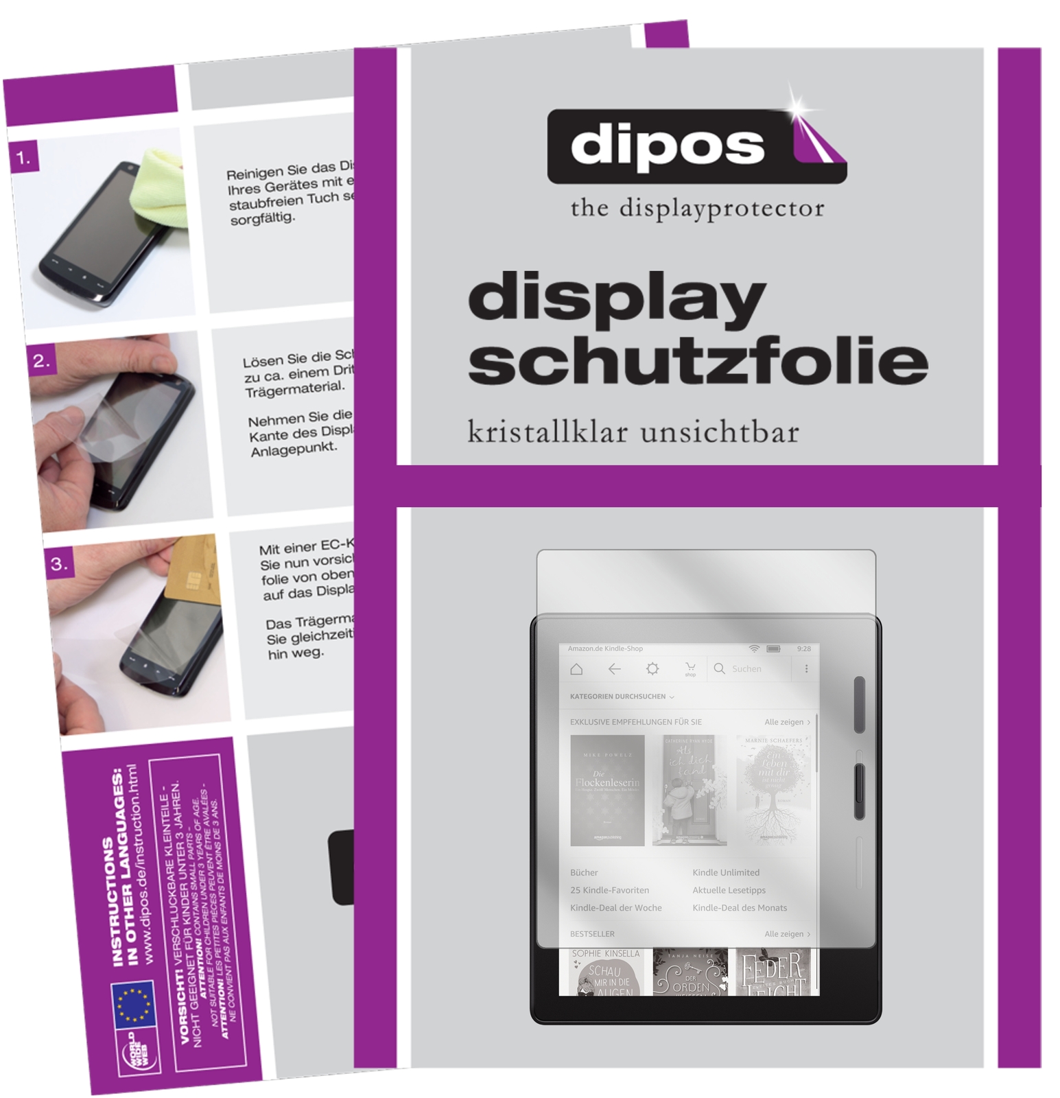 dipos I 2X Pellicola Protettiva Compatibile con Kindle