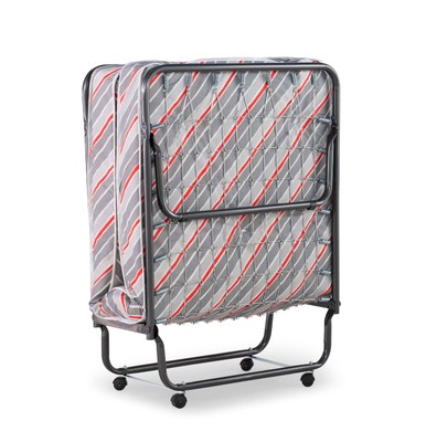 Linon Torino Folding Rollaway Guest Bed with 5'' Innerspring Mattress, Cot