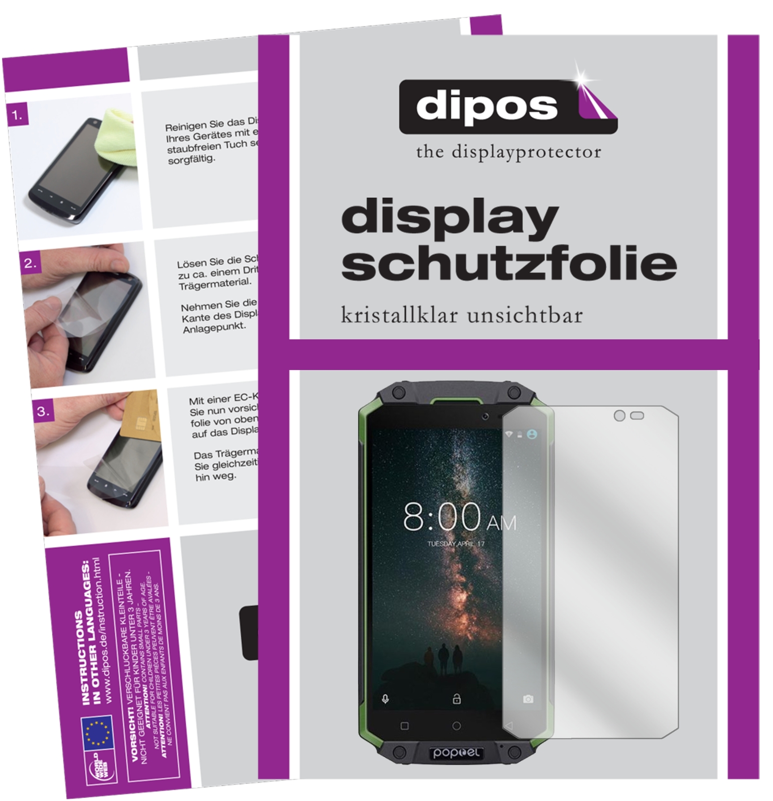 dipos I 2X Pellicola Protettiva Compatibile con Elephone PX PRO