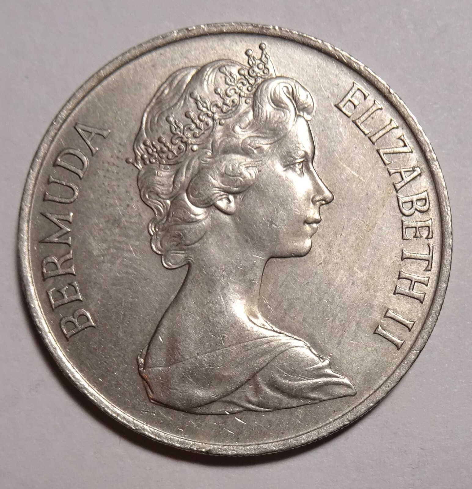 1970 Bermuda 50 cents coin