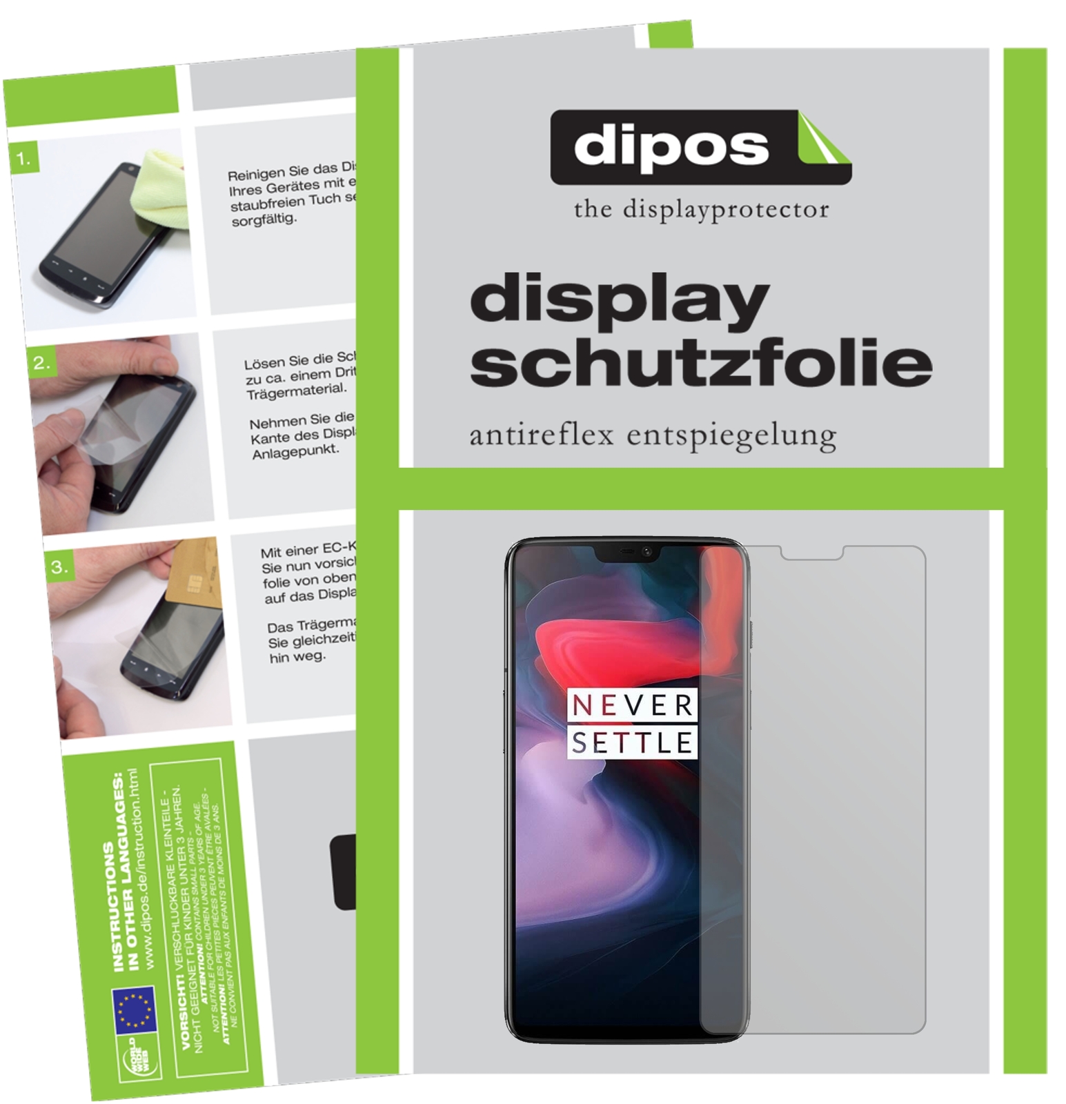 Dipos Schutzfolie Mat Für OnePlus Nord – 2X Displayschutzfolie, Antireflex, Kratzfest, Blasenfrei