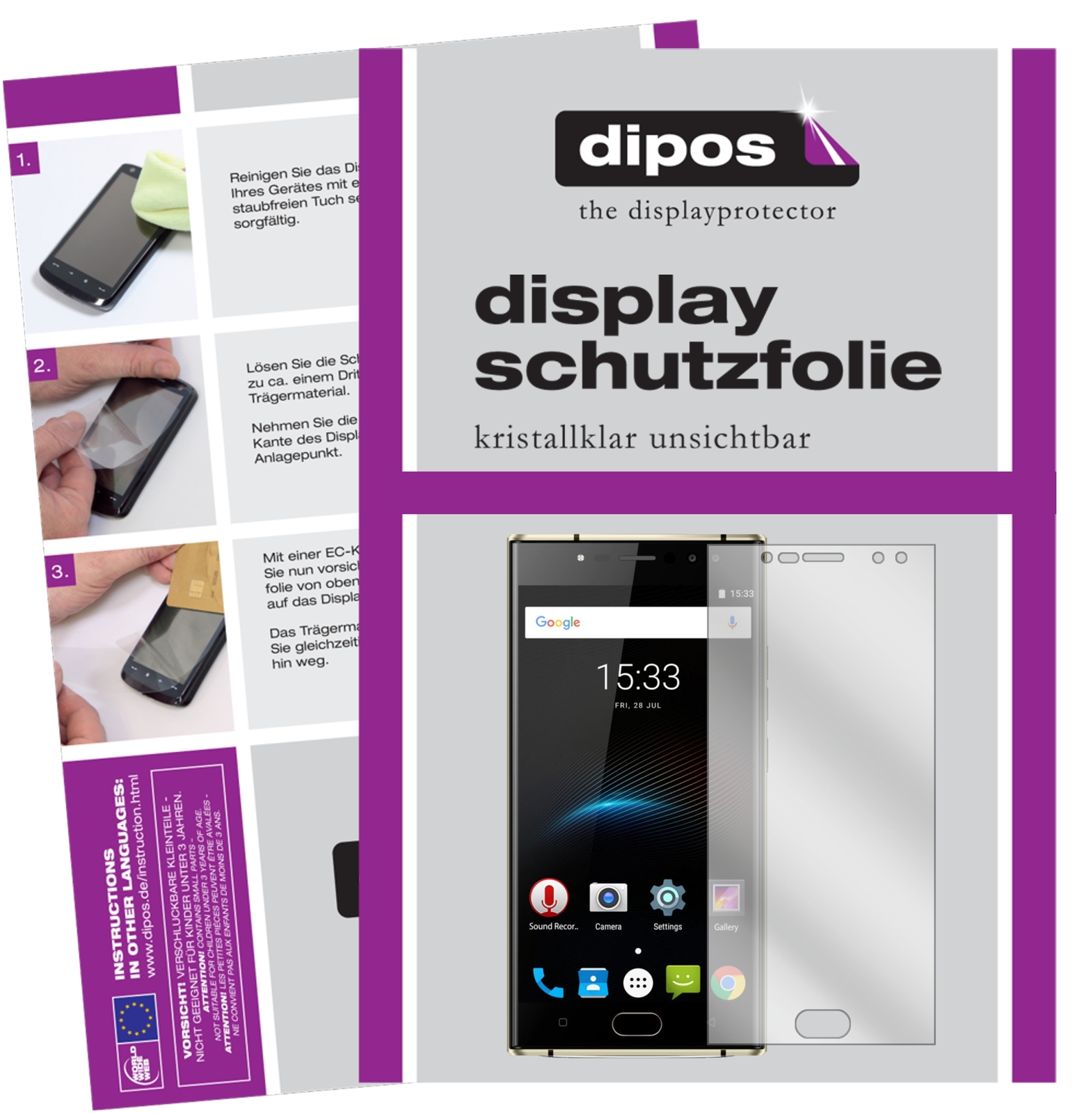 Dipos 2x Pellicola Protettiva Antiriflesso Per Huawei P20 - Opaca, Anti-Impronta, Made In Germany