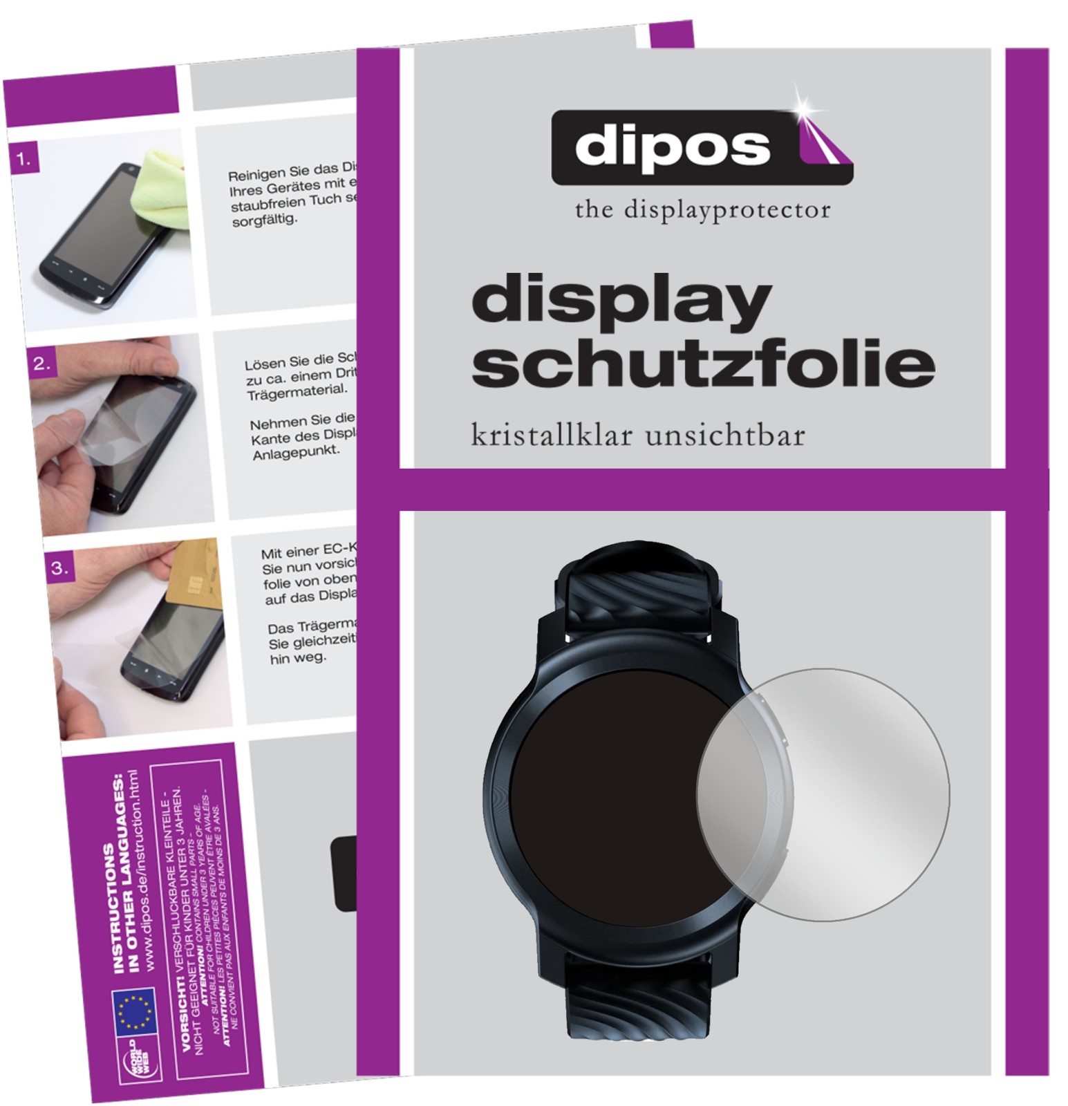dipos I 2x Pellicola Protettiva opaco compatibile con Xiaomi Mibro GS