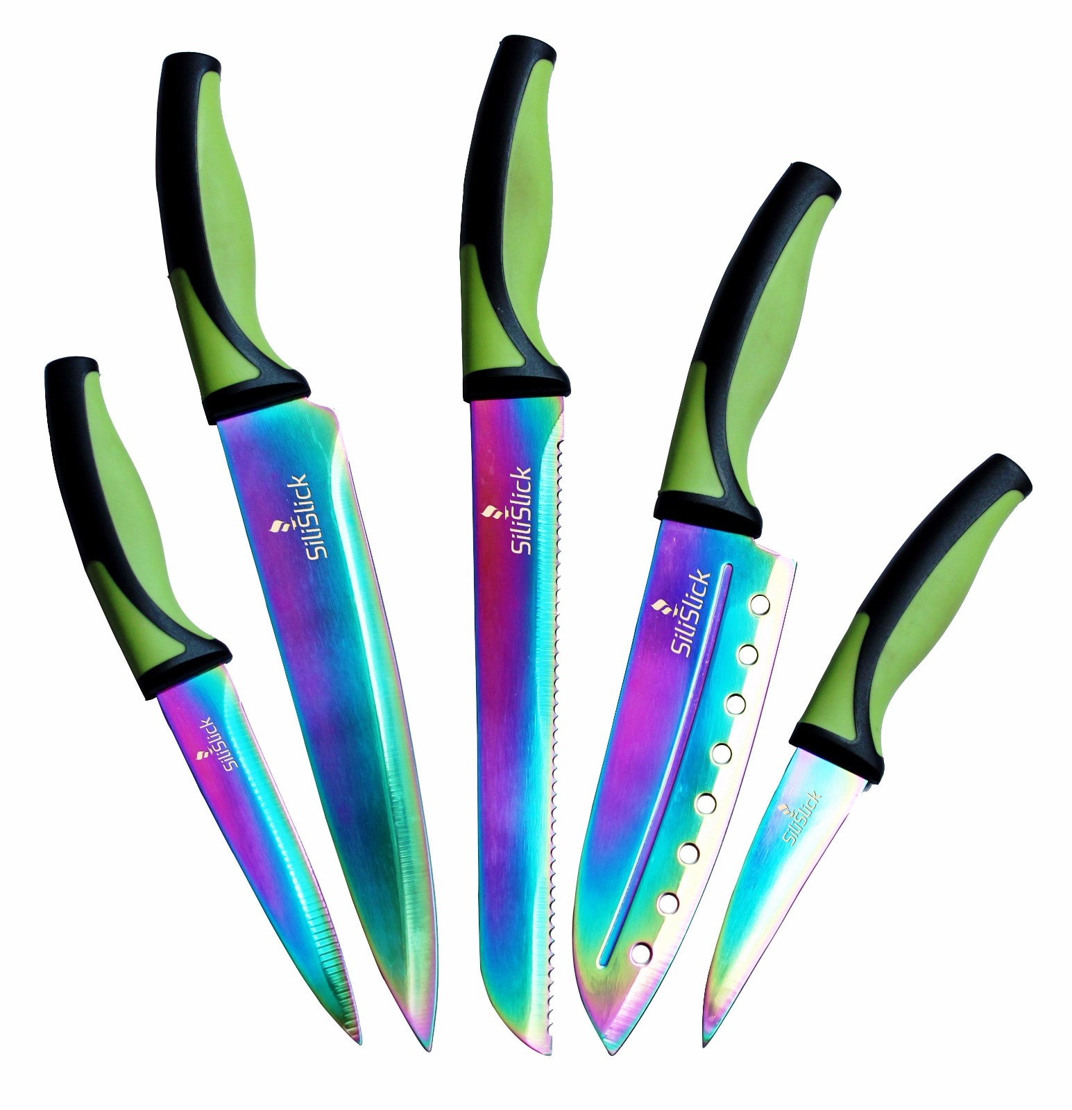Titanium Coated Stainless Steel 5 Professional Grade Rainbow Blade
