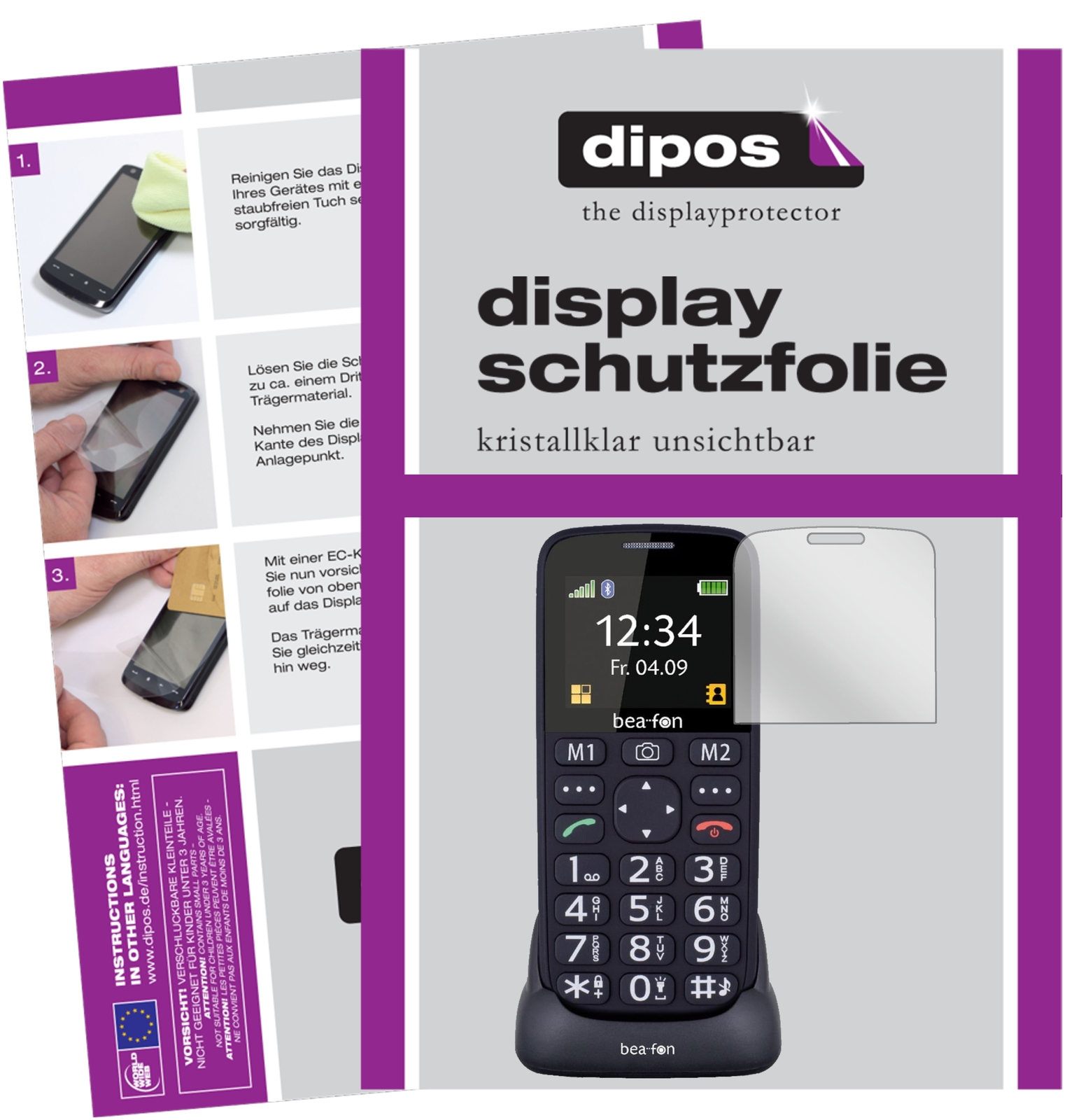 Dipos 2 Pellicole Protettive Antiriflesso Per Bea-fon SL240 - Opache, Anti-Impronta, Taglio Laser, Made In Germany