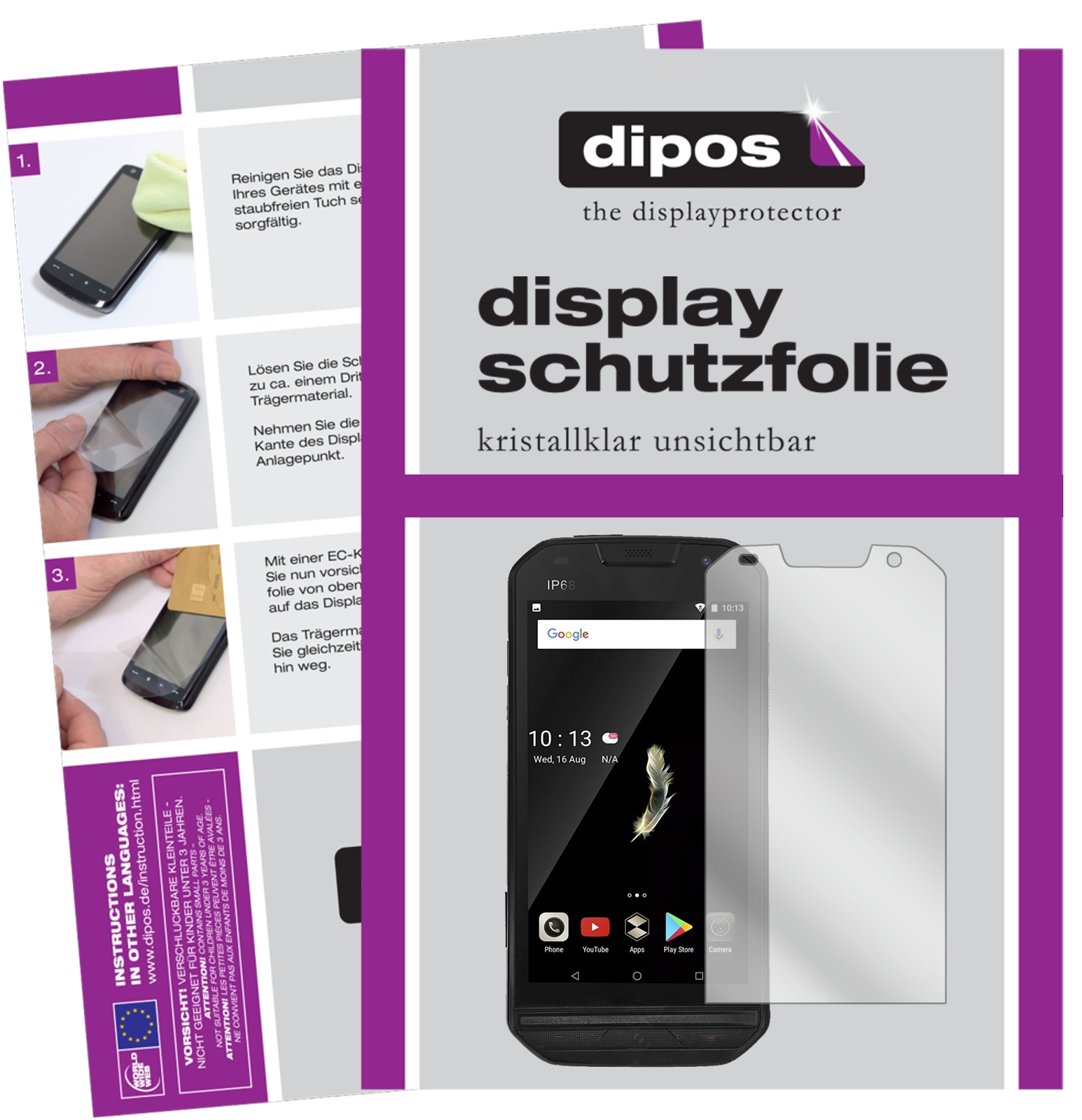 6x Pellicola per Doogee S55 Protettiva Protezione Schermo