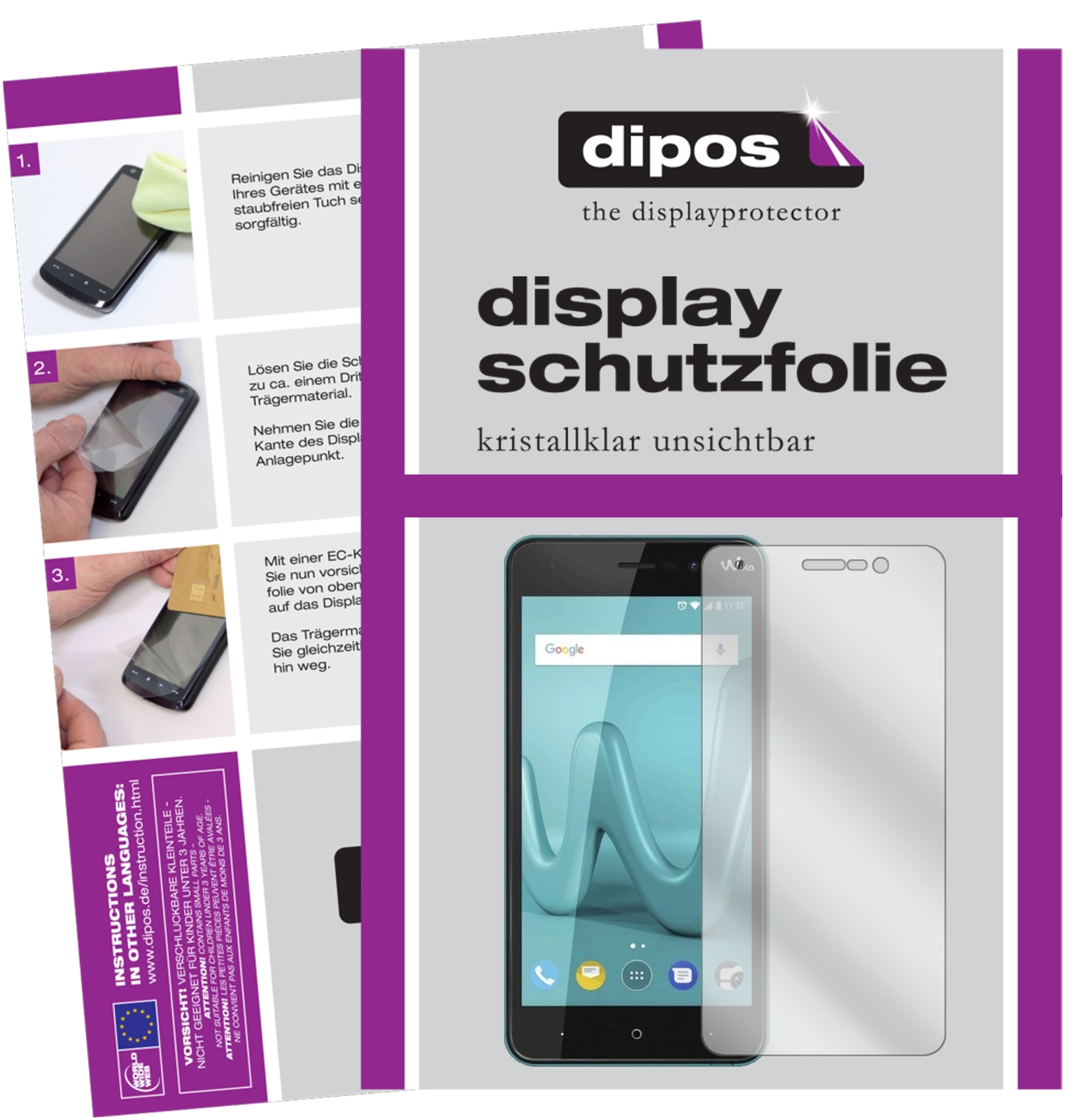 2x Pellicola per Wiko Fever 4G Prottetiva Transparente Proteggi Schermo