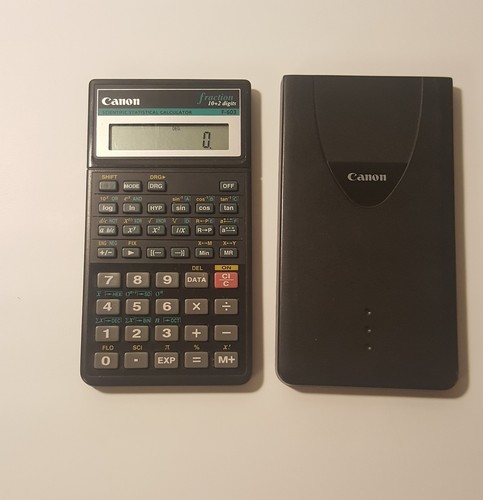 Canon Scientific Statistical Calculator F-603 Fraction 10 + 2 Digits with Cover