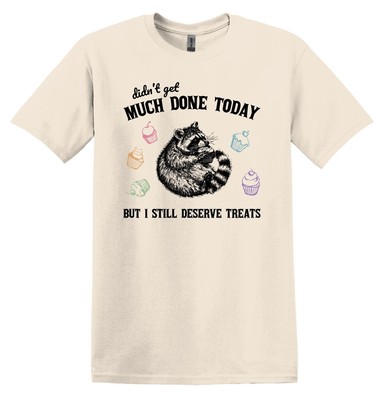 Didn't Get Much Done Today But I Still Deserve Treats Raccoon Shirt - Funny Grap