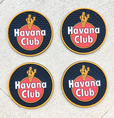 4pcs Havana Club coasters drip mat bar mat spill mat bar runner beer coasters