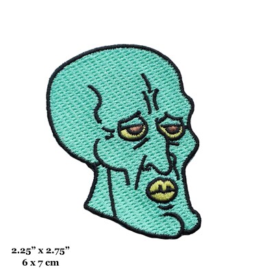 Handsome Squidward Meme Spongebob Cartoon Embroidered Iron On Patch